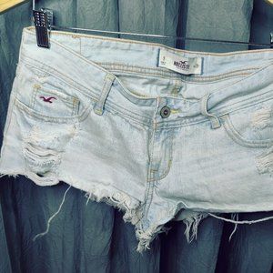 Hollister Co. Light Blue Denim Shorty Shorts***9/29